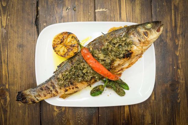 Freshly-caught sea bass is a popular restaurant dish