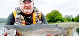 Chris Hartley lands monster Rainbow Trout