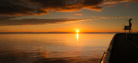 Cardiff Bay Fishing - Cardiff barrage sunrise